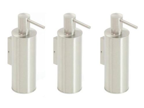 Veiling - 3x Novio zeepdispenser Umea geborsteld nikkel, Huis en Inrichting, Badkamer | Badtextiel en Accessoires