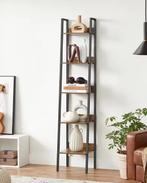 Smalle Boekenkast met 5 Planken – Vintage Bruin en Staal Rek, Huis en Inrichting, Verzenden, Nieuw