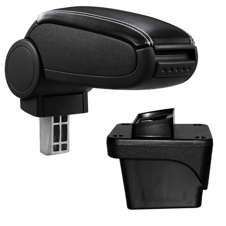 Armsteun Volkswagen Polo VI kunstleer zwart met wit stiksel, Auto diversen, Auto-accessoires, Verzenden