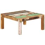 vidaXL Salontafel 80x80x40 cm massief gerecycled hout, 50 tot 100 cm, Verzenden, Vierkant, Nieuw