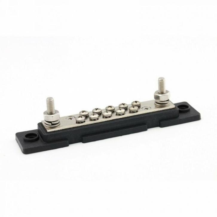 DC verdeelrail + kap zwart 2xM6 + 10xM4, Auto-onderdelen, Accu's en Toebehoren, Ophalen of Verzenden