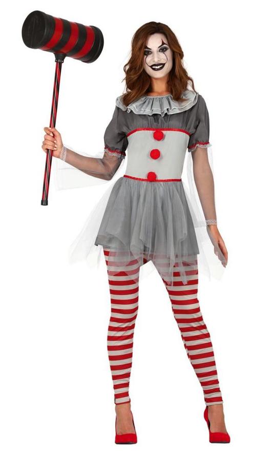 Killer clown Halloween Kostuum Dames, Hobby en Vrije tijd, Feestartikelen, Nieuw, Verzenden