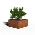 Cortenstaal Plantenbak Vierkant | Gelast | 120 x 120 x 40, Tuin en Terras, Verzenden, Nieuw, Vierkant