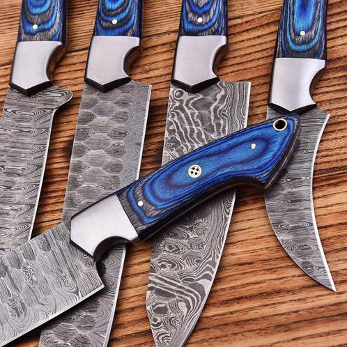 Keukenmes - Chefs knife - Pakkawood en handmatig gevouwen, Antiek en Kunst, Antiek | Keukenbenodigdheden
