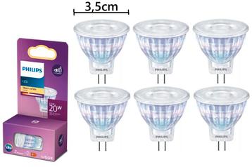 6 stuks Philips LED MR11 2.3W/827 36º 184lm 12Vac GU4 Nie.. beschikbaar voor biedingen