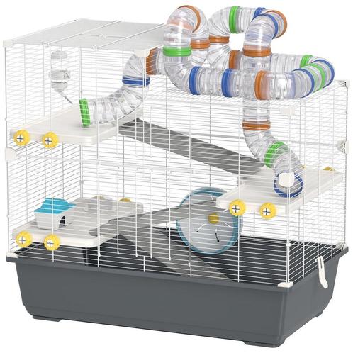 TRUUSK Hamsterkooi 4 Verdiepingen Knaagdierkooi Kleindierkoo, Dieren en Toebehoren, Knaagdieren en Konijnen | Toebehoren, Nieuw