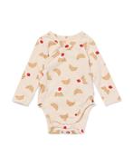 HEMA Newborn meegroei overslagromper ecru, Verzenden, Nieuw