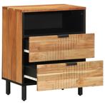 vidaXL Nachtkastje 50x33x62 cm massief acaciahout, Huis en Inrichting, Slaapkamer | Nachtkastjes, Verzenden, Nieuw, 55 tot 70 cm