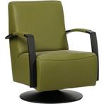 Leren draaifauteuil Mood - Toledo Apple Green (groen) -, Huis en Inrichting, Fauteuils, Nieuw, Ophalen of Verzenden, 50 tot 75 cm