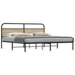 vidaXL Bedframe zonder matras metaal sonoma eikenkleurig, Eenpersoons, Bruin, Verzenden, Nieuw