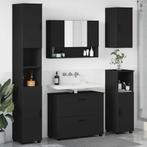 vidaXL Badkamermeubelset 5 pcs Zwart 30 x 35 x 192 cm, Huis en Inrichting, Verzenden, Nieuw