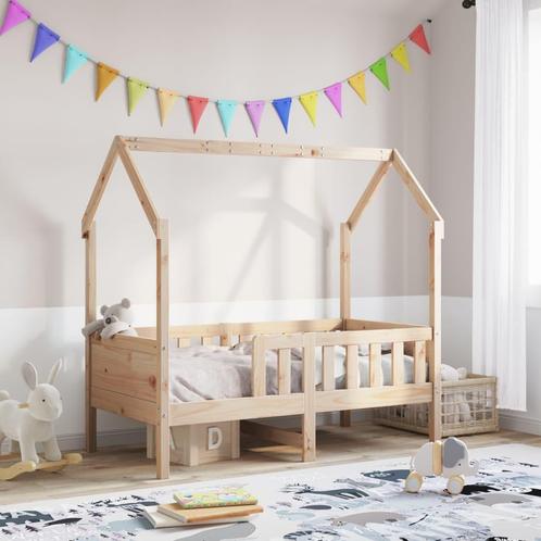 vidaXL Bedhuis massief grenenhout 70x140 cm, Huis en Inrichting, Slaapkamer | Bedden, Bruin, Nieuw, Hout, Verzenden