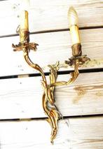 Wandlamp (2) - Verguld Brons, Antiek en Kunst