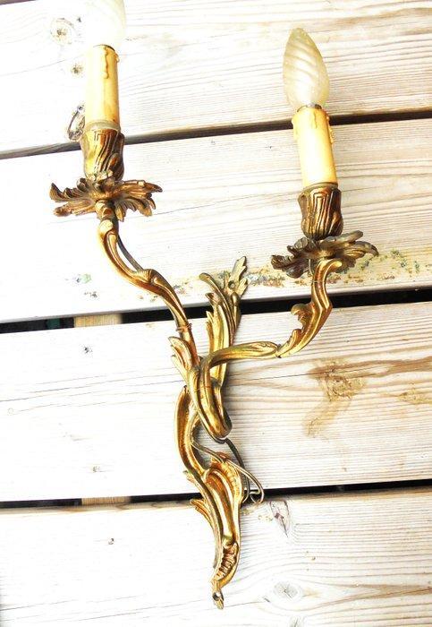Wandlamp (2) - Verguld Brons, Antiek en Kunst, Antiek | Overige Antiek