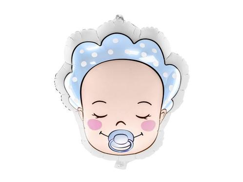 Helium Ballon Hoofd Baby Jongen Leeg 45cm, Hobby en Vrije tijd, Feestartikelen, Nieuw, Verzenden