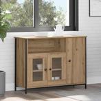 vidaXL Dressoir artisanaal eikenkleurig 100 x 35 x 75 cm, Verzenden, Nieuw, Overige houtsoorten, 100 tot 150 cm