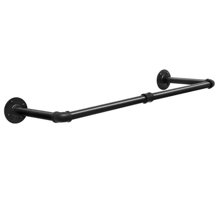 Industriële Kledingrail – Zwarte Wandhanger van Metaal, Verw, Huis en Inrichting, Kasten | Kledingkasten, Nieuw, Verzenden