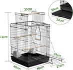 SUBTLETY Metalen vogelkooi, 40 x 40 cm, voor parkieten, met, Verzenden, Nieuw