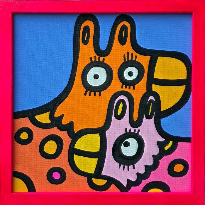 Kev Munday - Spotty Giraffes, Antiek en Kunst, Kunst | Schilderijen | Modern