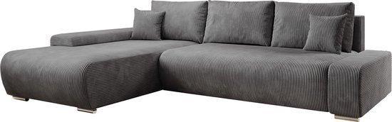 2dekans | Sofa Iseo - Links - Met slaapfunctie - Donkergrijs, Huis en Inrichting, Banken | Bankstellen, Zo goed als nieuw, Ophalen of Verzenden