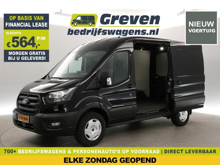 Ford Transit 350 2.0 TDCI 165PK L2H2 Trend | BPM VRIJ |, Auto's, Bestelauto's, Te koop, Automaat, Financial lease, Diesel, Zwart