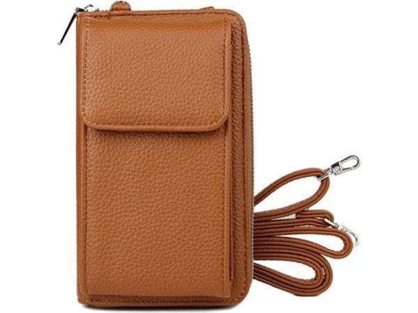 Veiling -      iBello tasje met schouderband bruin anti-skim, Sieraden, Tassen en Uiterlijk, Horloges | Dames