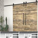 vidaXL Hardwaresets voor schuifdeuren 2 st 183 cm staal, Doe-het-zelf en Verbouw, IJzerwaren en Bevestigingsmiddelen, Verzenden