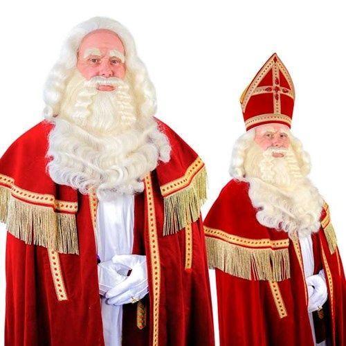 Sinterklaas baard TV-Sint buffel tule, Hobby en Vrije tijd, Feestartikelen, Feestartikel, Nieuw, Verzenden