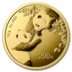 Gouden China Panda 15 gram 2023, Postzegels en Munten, Munten | Azië, Goud, Oost-Azië, Losse munt, Verzenden