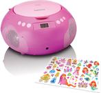 Lenco SCD-620PK - Draagbare radio/ CD player met microfoon -, Audio, Tv en Foto, Luidsprekers, Verzenden, Zo goed als nieuw