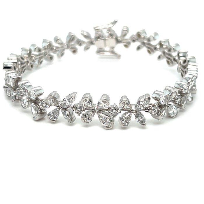 Armband - 14 karaat Witgoud - 7.43ct. tw. Diamant, Sieraden, Tassen en Uiterlijk, Armbanden