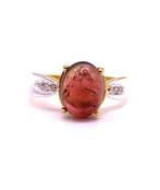 Zonder Minimumprijs - Ring - 9 kt. Geel goud, Zilver, Sieraden, Tassen en Uiterlijk, Ringen, Nieuw