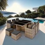 Wicker zitgroep New York 6+4+1 met aluminium frame en besche, Tuin en Terras, Tuinsets en Loungesets, Verzenden, Nieuw