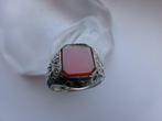 Zilver, Carneool - Ring - Jugendstiltuck