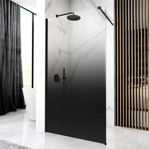 REA Douchewand - Ombre Zwart - Gehard Glas - Waterafstote..., Doe-het-zelf en Verbouw, Sanitair, Nieuw, Ophalen of Verzenden
