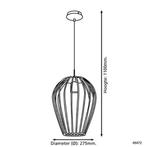 EGLO Newtown Hanglamp - E27 - Ø 27,5 cm - Zwart, Huis en Inrichting, Lampen | Hanglampen, Ophalen of Verzenden, Gebruikt