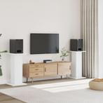 vidaXL Speakerstandaards 2 st 30x30x80 cm bewerkt hout wit, Muziek en Instrumenten, Standaards, Verzenden, Nieuw