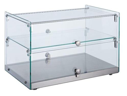 Neutrale display vitrine recht met tussenplank, Zakelijke goederen, Horeca | Keukenapparatuur, Nieuw in verpakking, Koelen en Vriezen