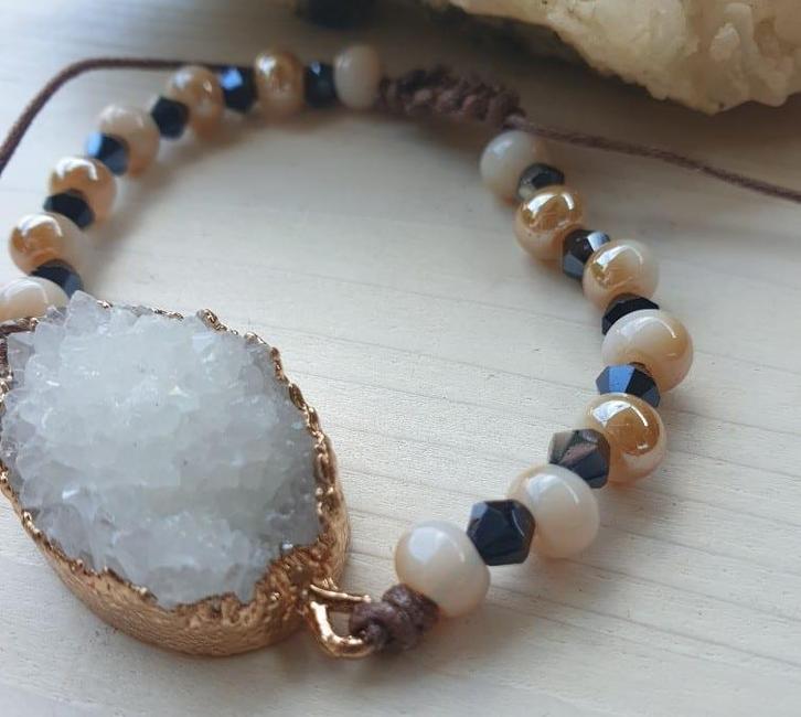 Kristal met kralen, Sieraden, Tassen en Uiterlijk, Armbanden
