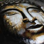 3D Schilderij Metaal – Buddha – 100x100cm, Huis en Inrichting, Woonaccessoires | Schilderijen, Tekeningen en Foto's, Nieuw, Schilderij