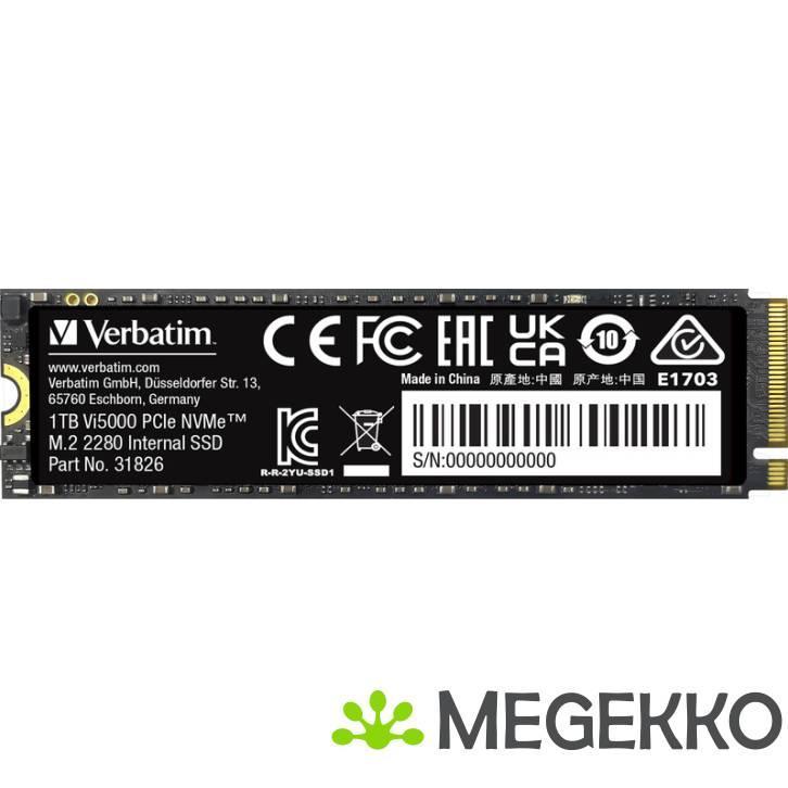 Verbatim Vi5000 1TB M.2 SSD, Computers en Software, Harde schijven, Nieuw, Verzenden