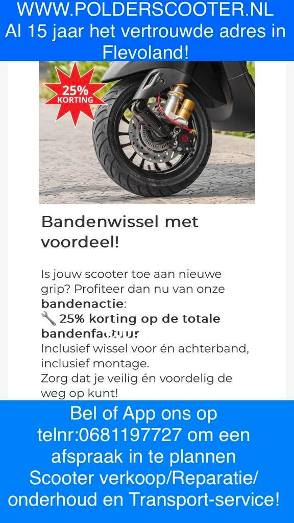 scooters nieuw + 2e hands/reparatie/onderhoud Flevoland, Fietsen en Brommers, Scooters | Kymco, Nieuw, Ophalen