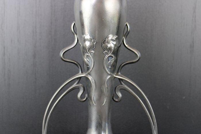 WMF / Geislingen - Vaas - Art Nouveau bloemrijke pewter, Antiek en Kunst, Kunst | Designobjecten