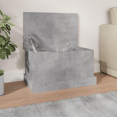 vidaXL Opbergbox 50x30x28 cm bewerkt hout betongrijs, Huis en Inrichting, Woonaccessoires | Kisten, Nieuw, Verzenden