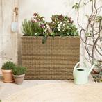 Rattan plantenbak 3-in-1 - bruin - 70 x 24 x 60 cm, Tuin en Terras, Bloembakken en Plantenbakken, Verzenden, Nieuw