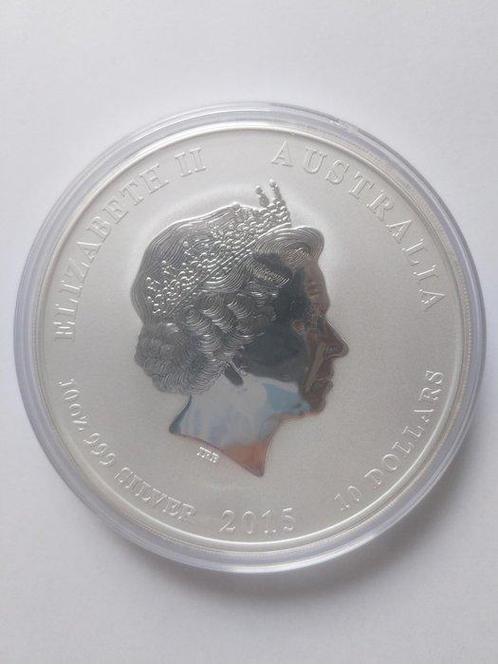 Australië. 10 Dollars 2015 Lunar II Geit, 10 Oz .999, Postzegels en Munten, Munten | Europa | Niet-Euromunten