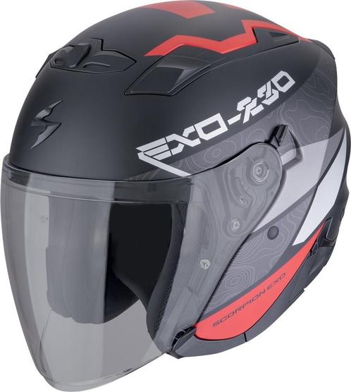 Scorpion Exo-230 Band Zwart Rood Jethelm, Motoren, Kleding | Motorhelmen, Jethelm, Heren, XXL, Nieuw met kaartje, Overige merken