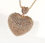 Ketting met hanger - 18 karaat Roségoud -  3.15ct. tw. Bruin
