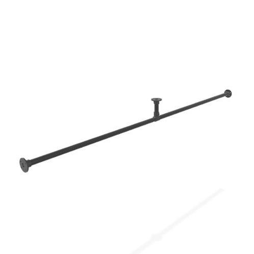 Steigerbuis Gordijnroede Mendoza | Zwart 33.7 mm | Wand/Plaf, Huis en Inrichting, Stoffering | Gordijnen en Lamellen, Ophalen of Verzenden