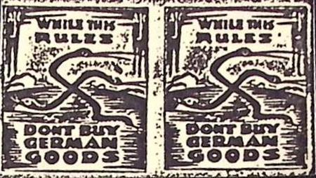 1941 U.S. 5c Tarief postzegel: koop geen Duitse goederen..., Verzamelen, Militaria | Tweede Wereldoorlog, Verzenden